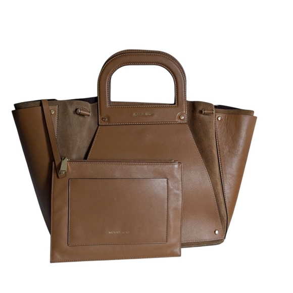 Michael Kors Collection Handbags - Michael Kors Clara Large Tote with Pouch pre owned